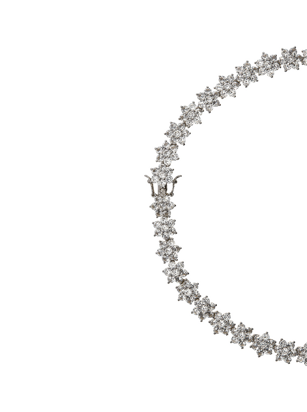 MARGUERITE, LAB-GROWN WHITE SAPPHIRE COLLAR NECKLACE