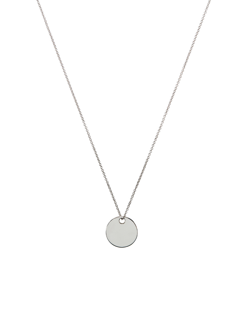 LARGE DISC ID NECKLACE, SILVER