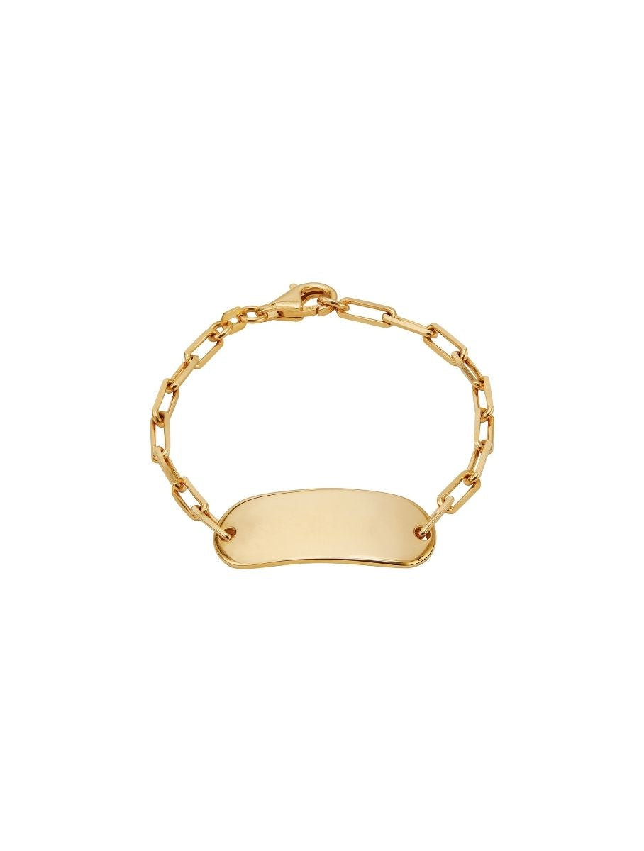 LARGE BAR ID BRACELET, GOLD