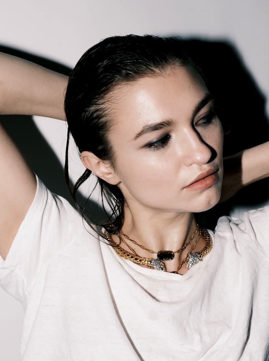 SMALL BAR ID NECKLACE, GOLD